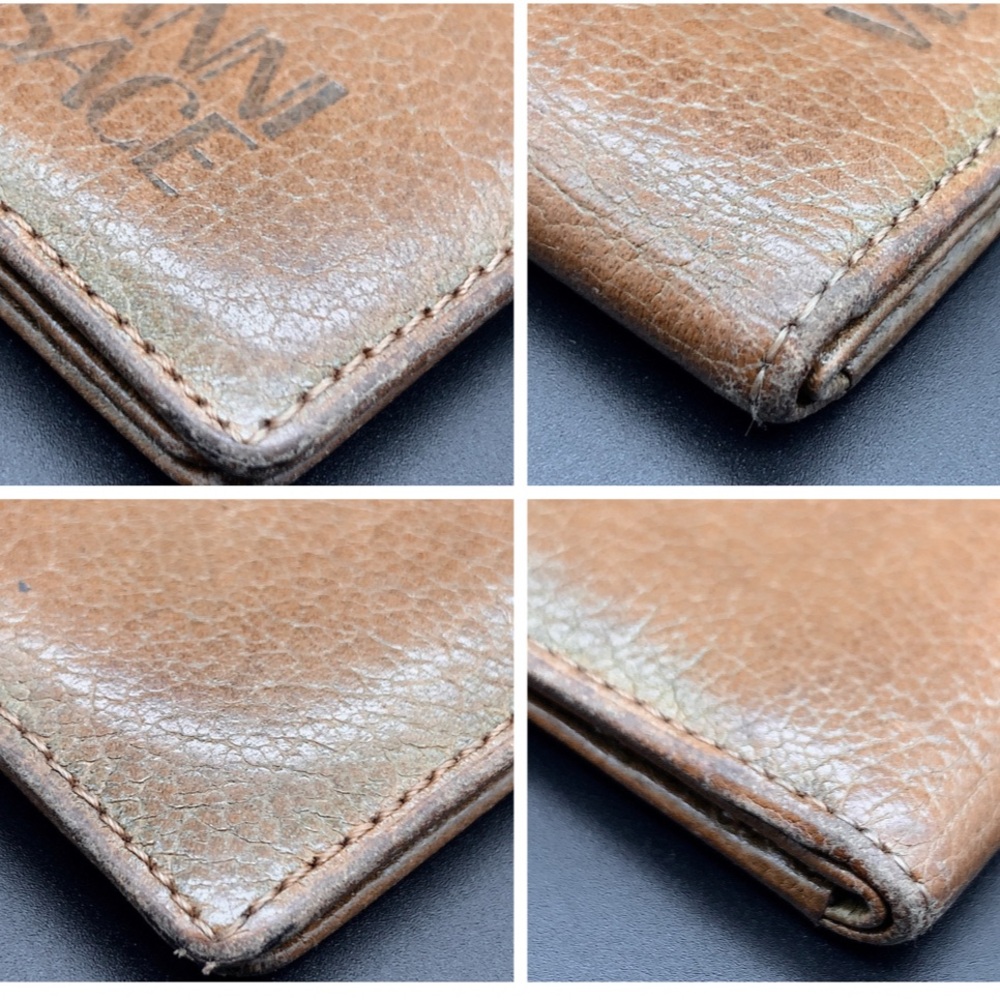 Gianni Versace Bi-fold Leather Card Case Wallet in Tan - Picture 9 of 9